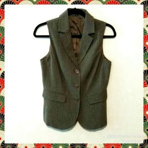 Gray Pinstripe Suit Vest Size 4